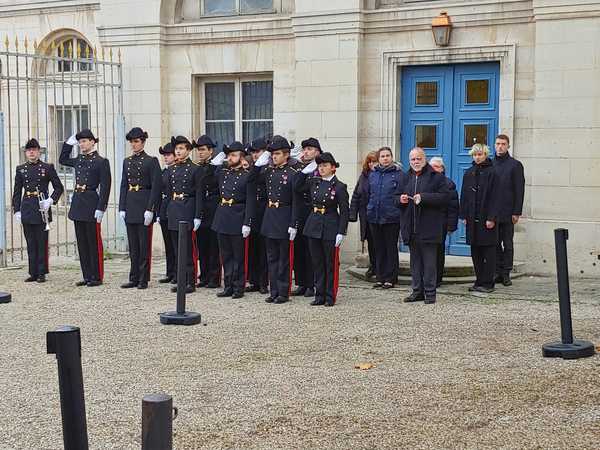 X-mémorial 2025: Détachement d'élèves, Maître Holiner, membres de l'ensemble vocal de l'X